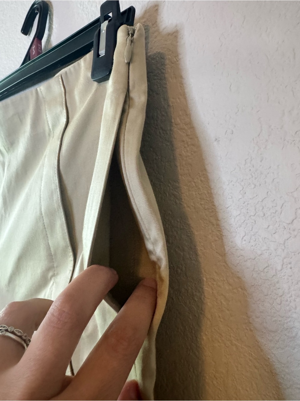 St. John Wide Leg Cotton Blend Khaki Pants Trousers Size 8 - Picture 5 of 13